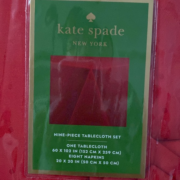 Kate Spade9 Piece Tablecloth & Napkins NIB - Picture 2 of 5